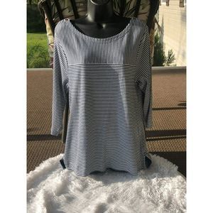 Tommy Hilfiger Navy & White Striped Top XL
